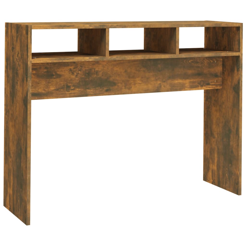 Wandtafel 105X30X80 Cm Bewerkt Hout Gerookt Eikenkleurig