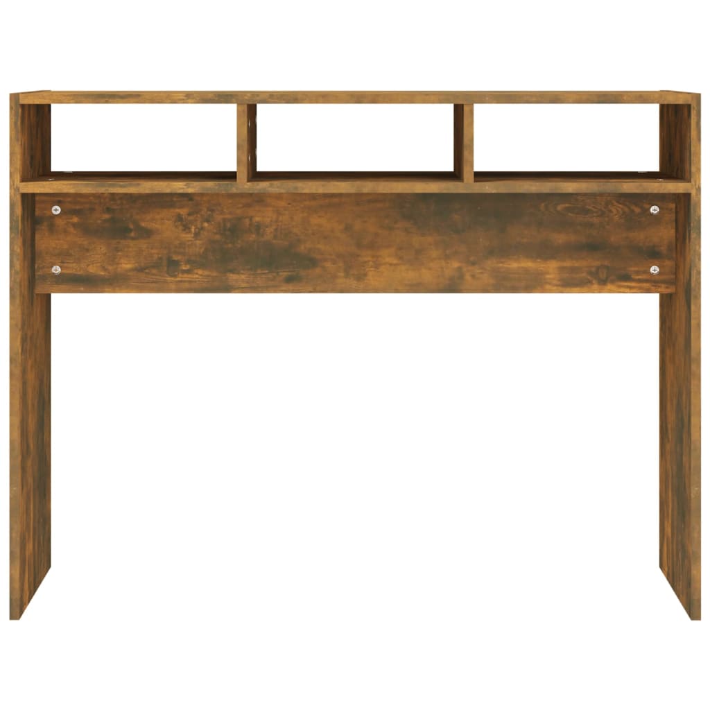 Wandtafel 105X30X80 Cm Bewerkt Hout Gerookt Eikenkleurig