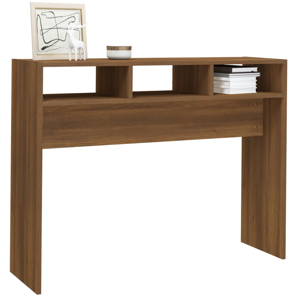 Wandtafel 105X30X80 Cm Bewerkt Hout Bruineikenkleurig
