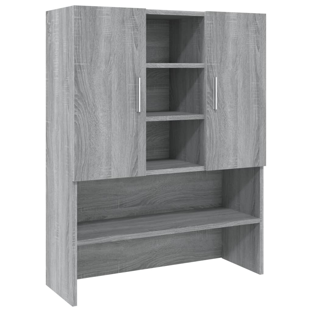 Wasmachinekast 70,5X25,5X90 Cm Grijs Sonoma Eikenkleurig