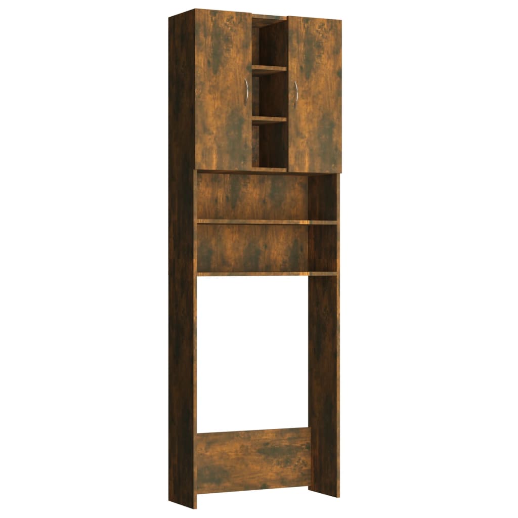 Wasmachinekast 64X25,5X190 Cm Gerookt Eikenkleurig