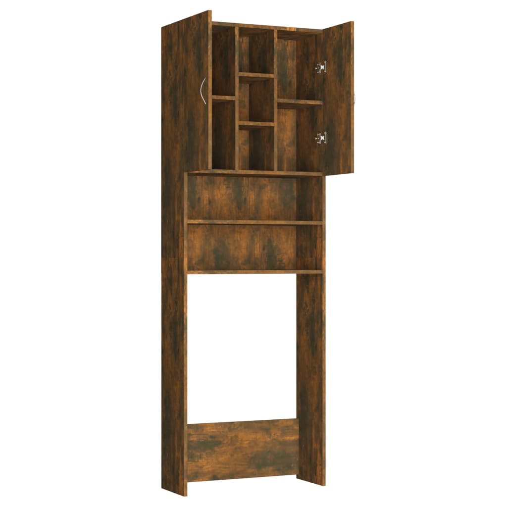 Wasmachinekast 64X25,5X190 Cm Gerookt Eikenkleurig