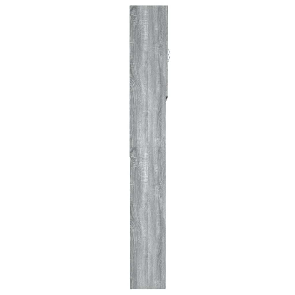 Wasmachinekast 64X25,5X190 Cm Grijs Sonoma Eikenkleurig