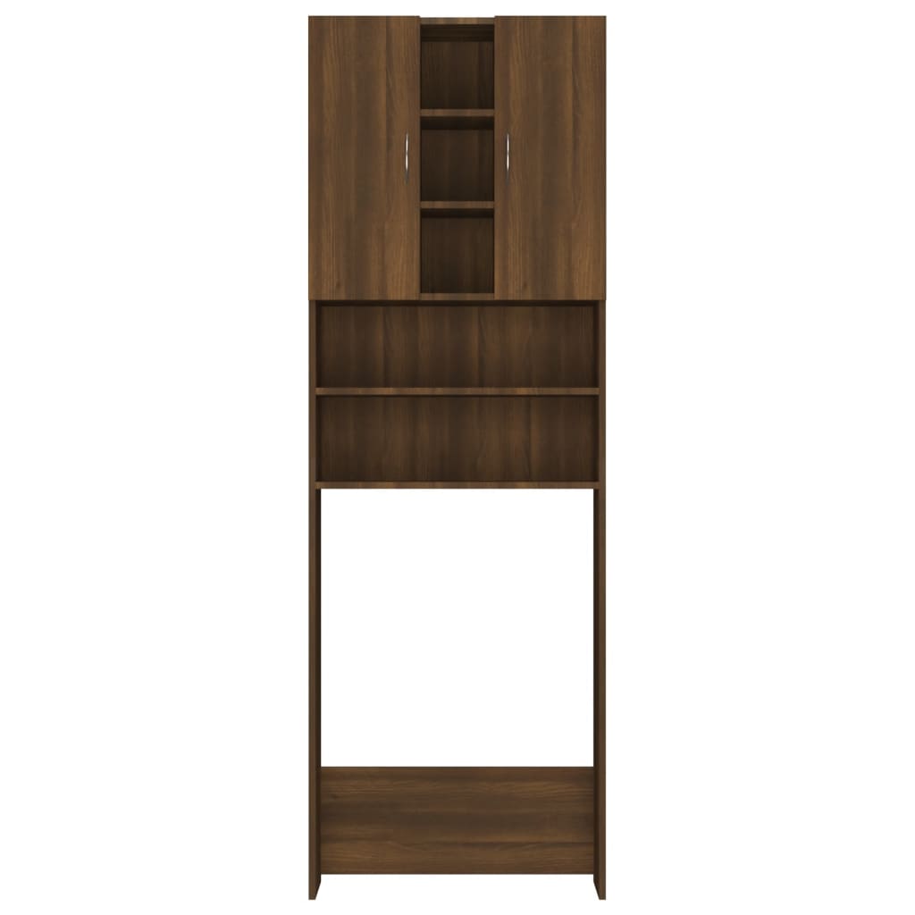 Wasmachinekast 64X25,5X190 Cm Bruineikenkleurig