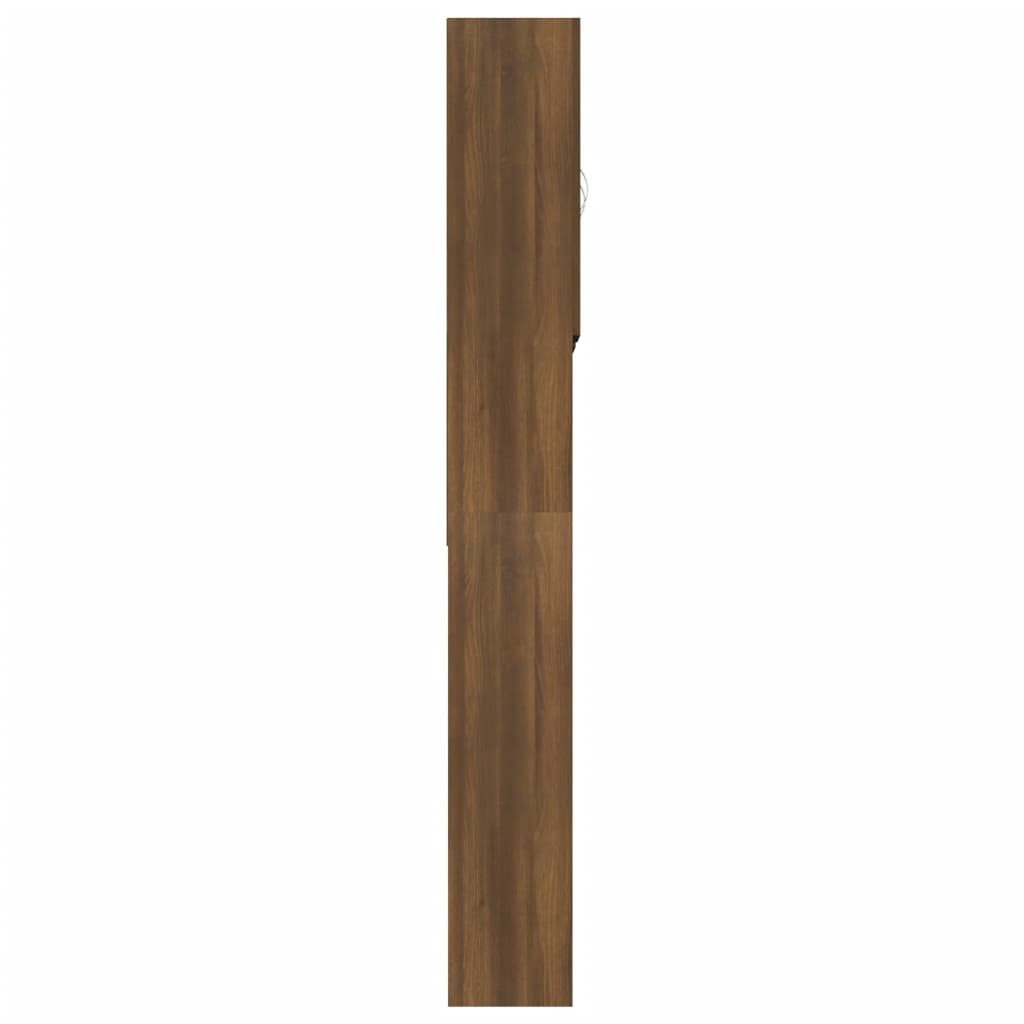 Wasmachinekast 64X25,5X190 Cm Bruineikenkleurig