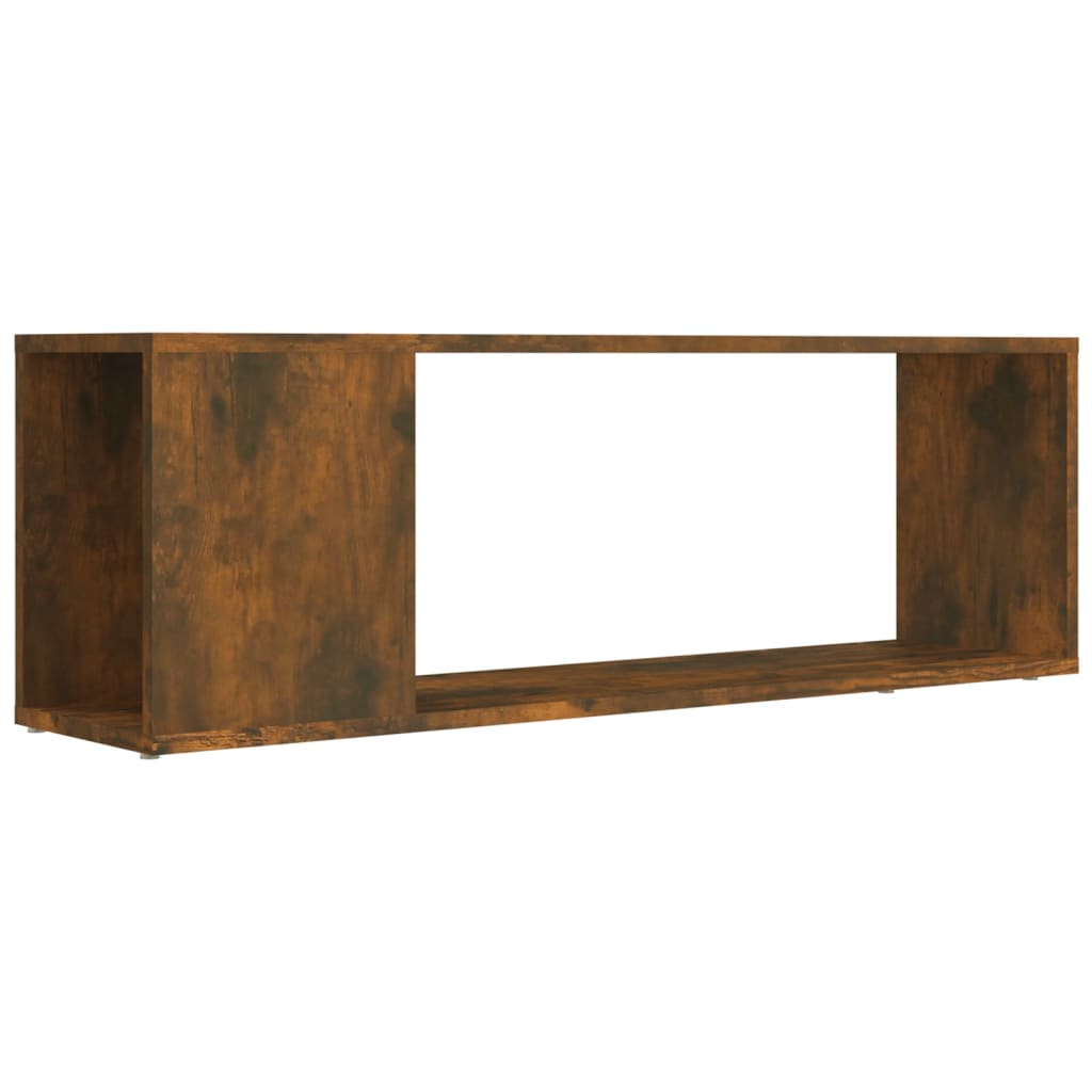 Tv-Meubel 100X24X32 Cm Bewerkt Hout Gerookt Eikenkleurig