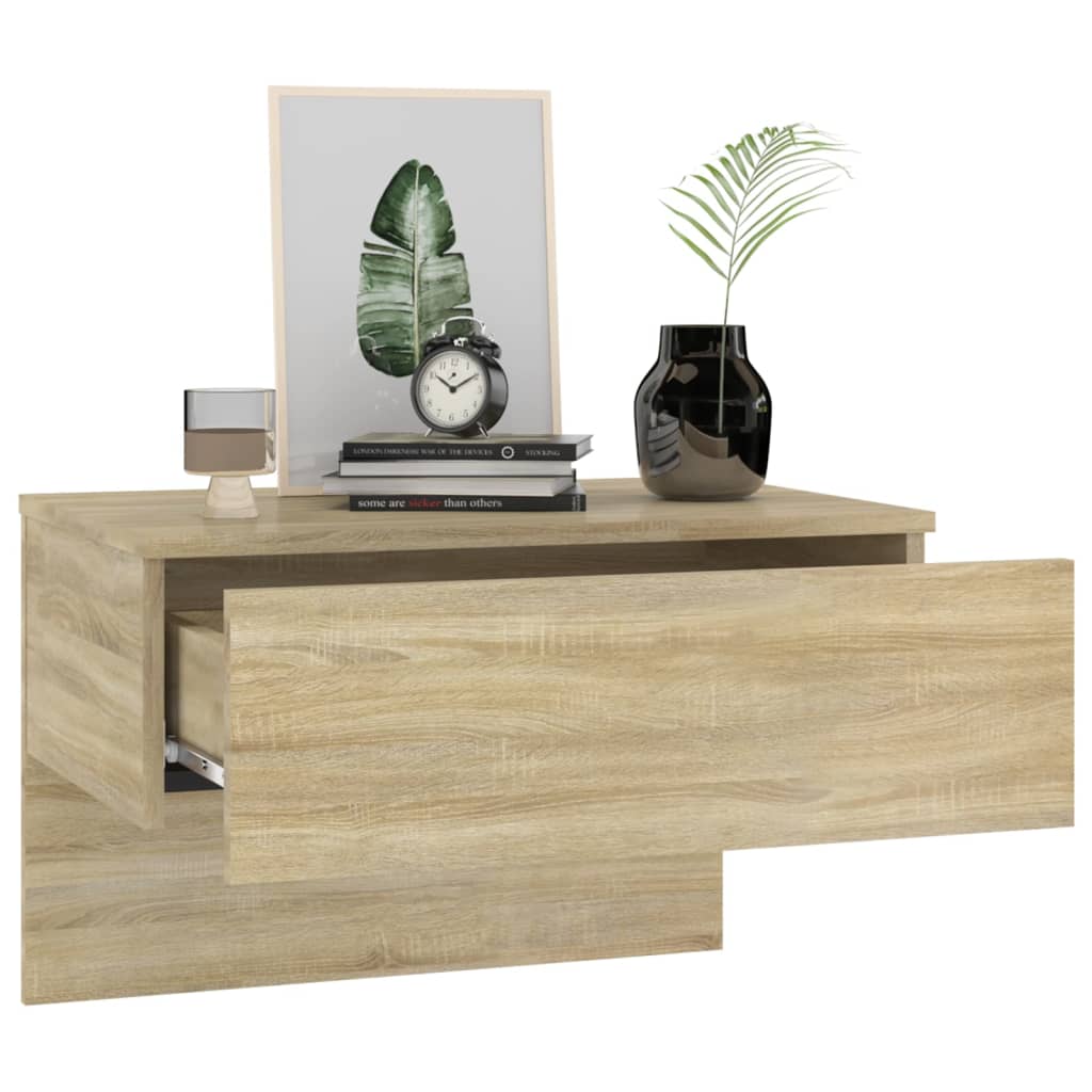 Wandnachtkastjes 2 St Bewerkt Hout Sonoma Eikenkleurig