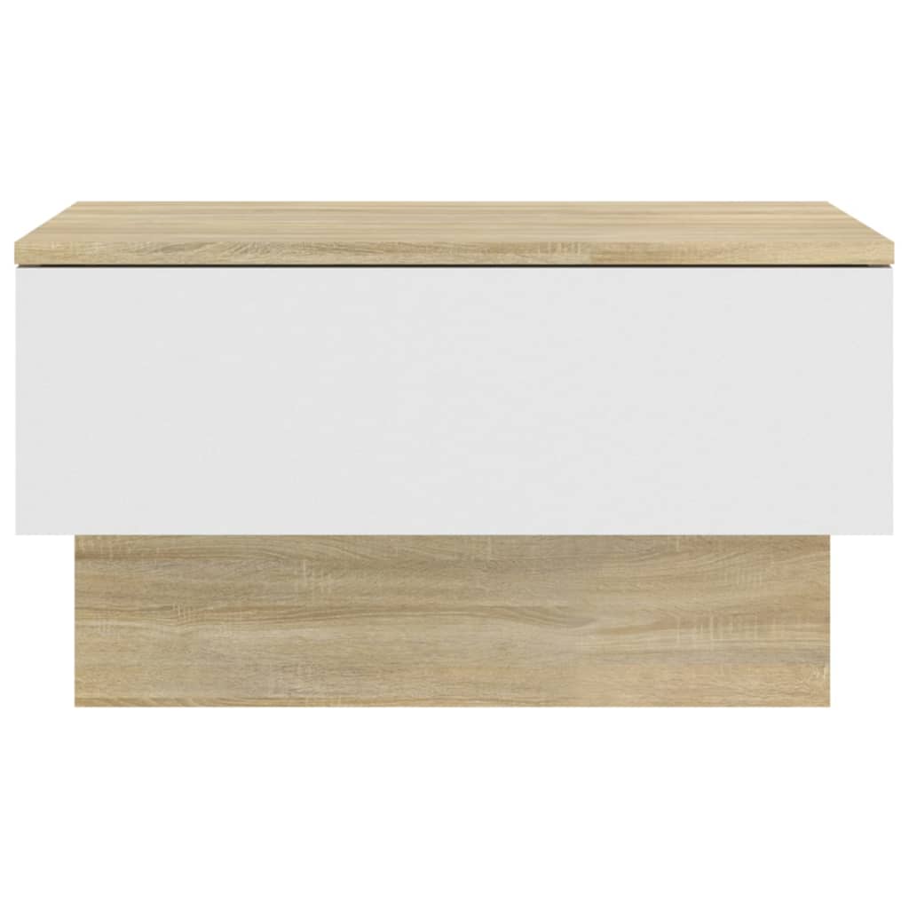 Wandnachtkastjes 2 St Bewerkt Hout Sonoma Eikenkleurig En Wit