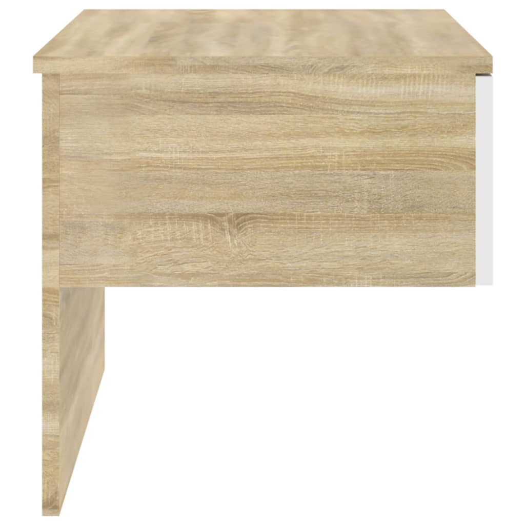 Wandnachtkastjes 2 St Bewerkt Hout Sonoma Eikenkleurig En Wit