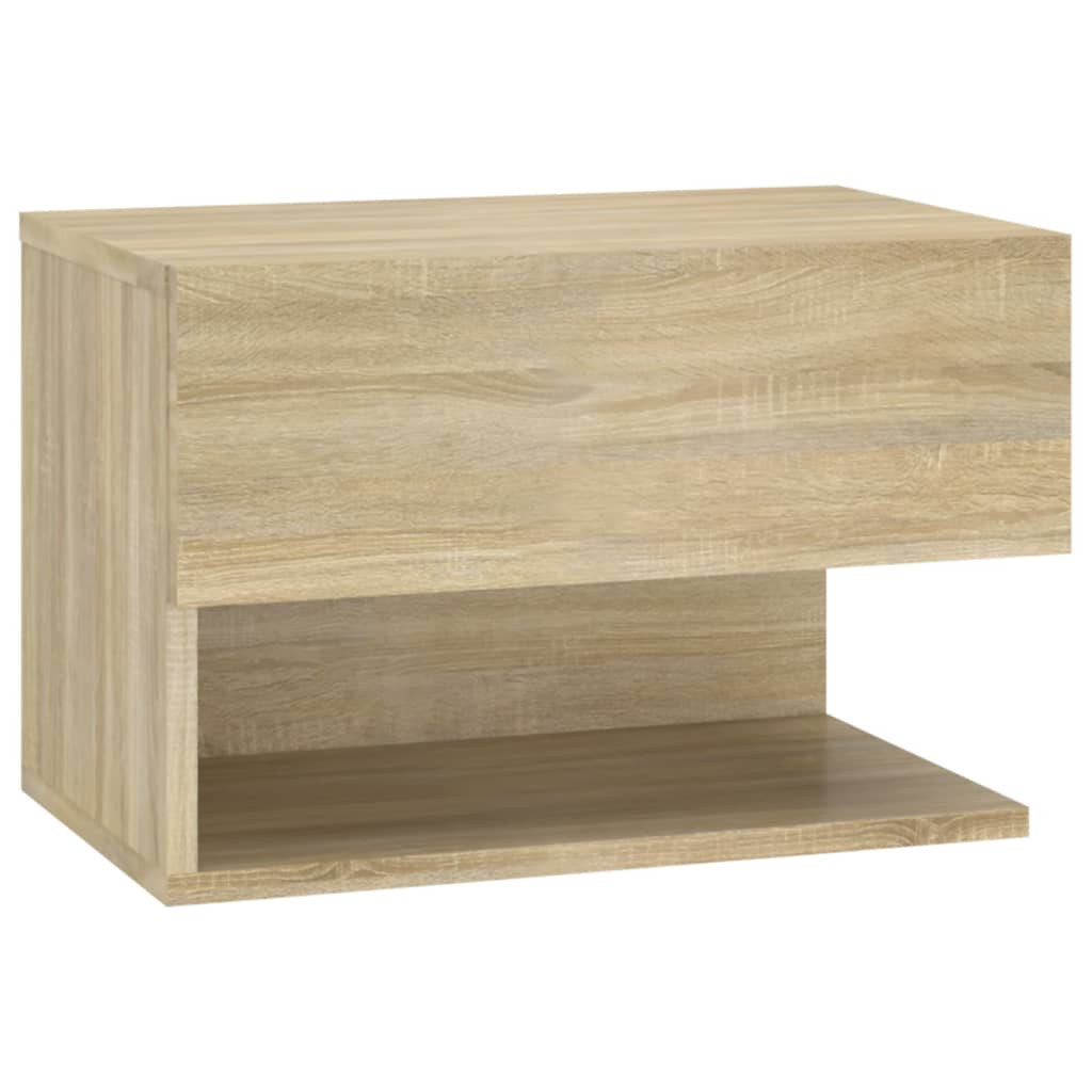 Wandnachtkastje Bewerkt Hout Sonoma Eikenkleurig