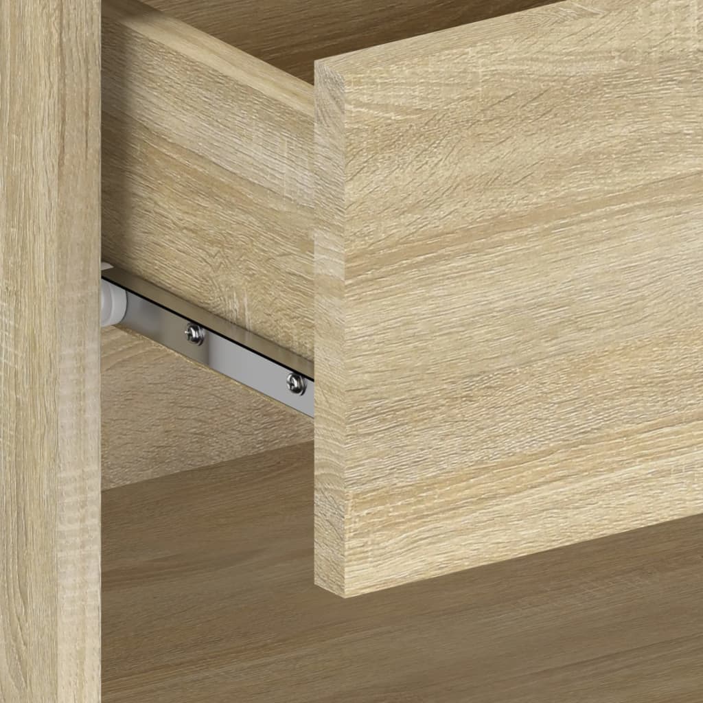 Wandnachtkastje Bewerkt Hout Sonoma Eikenkleurig