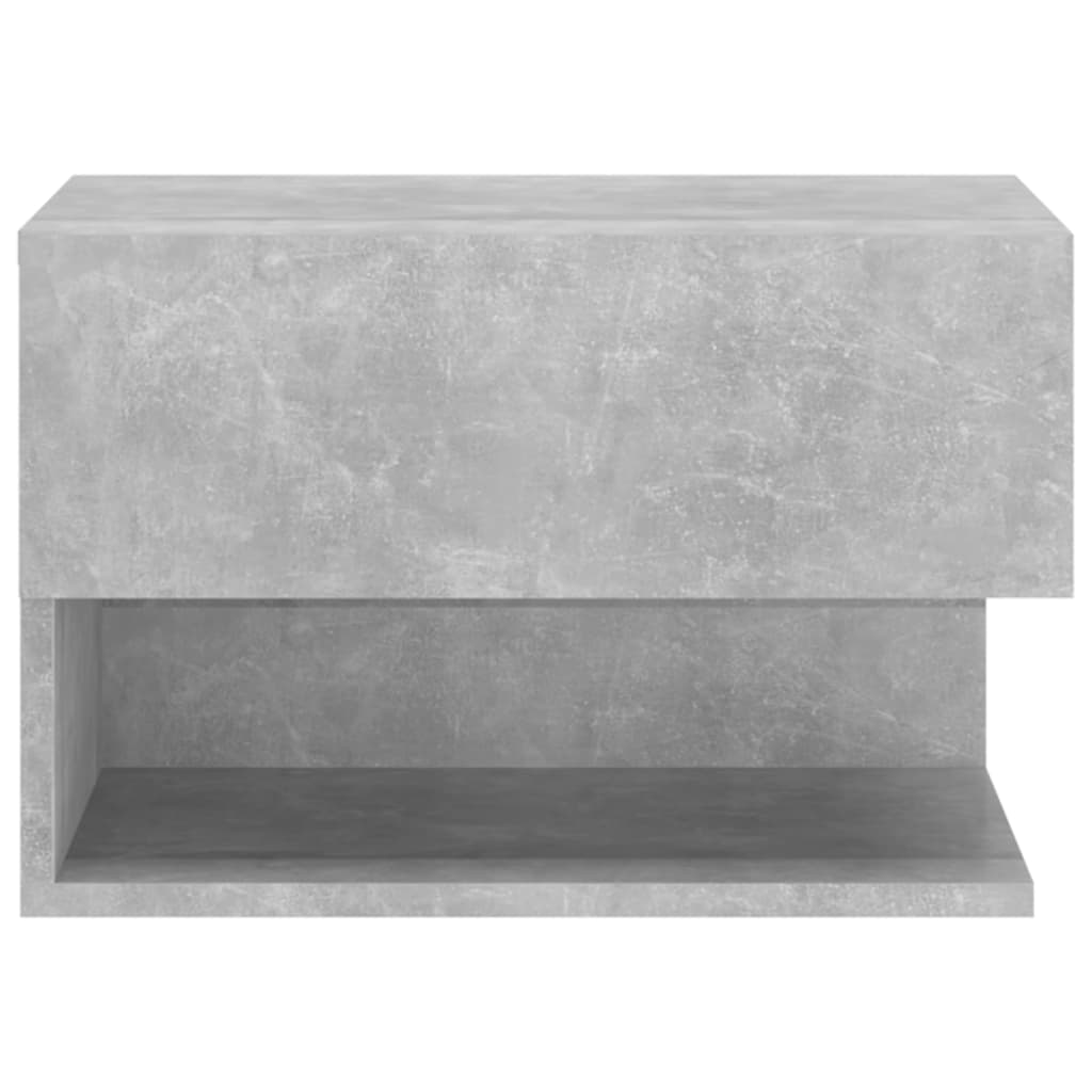 Wandnachtkastje Bewerkt Hout Betongrijs