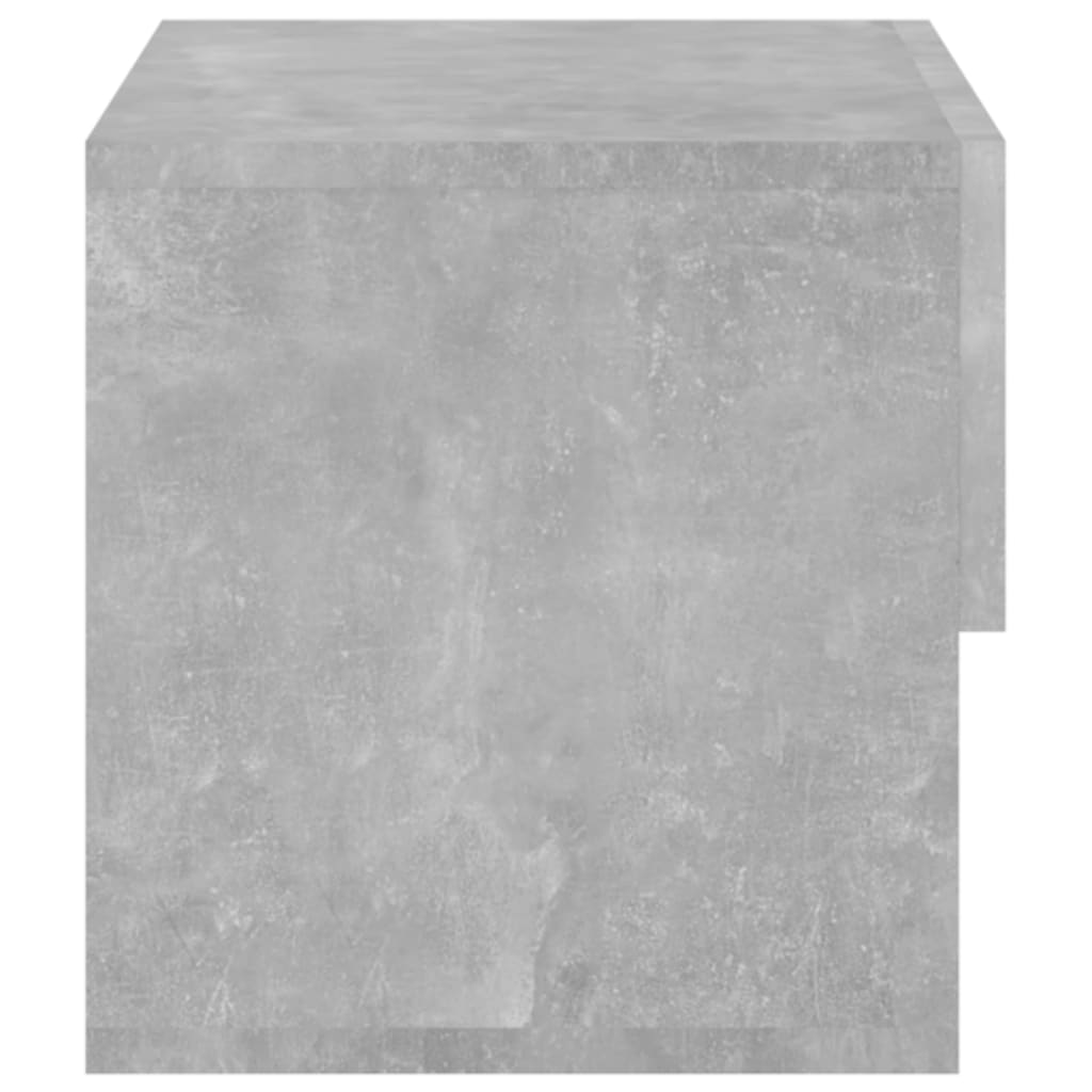 Wandnachtkastje Bewerkt Hout Betongrijs
