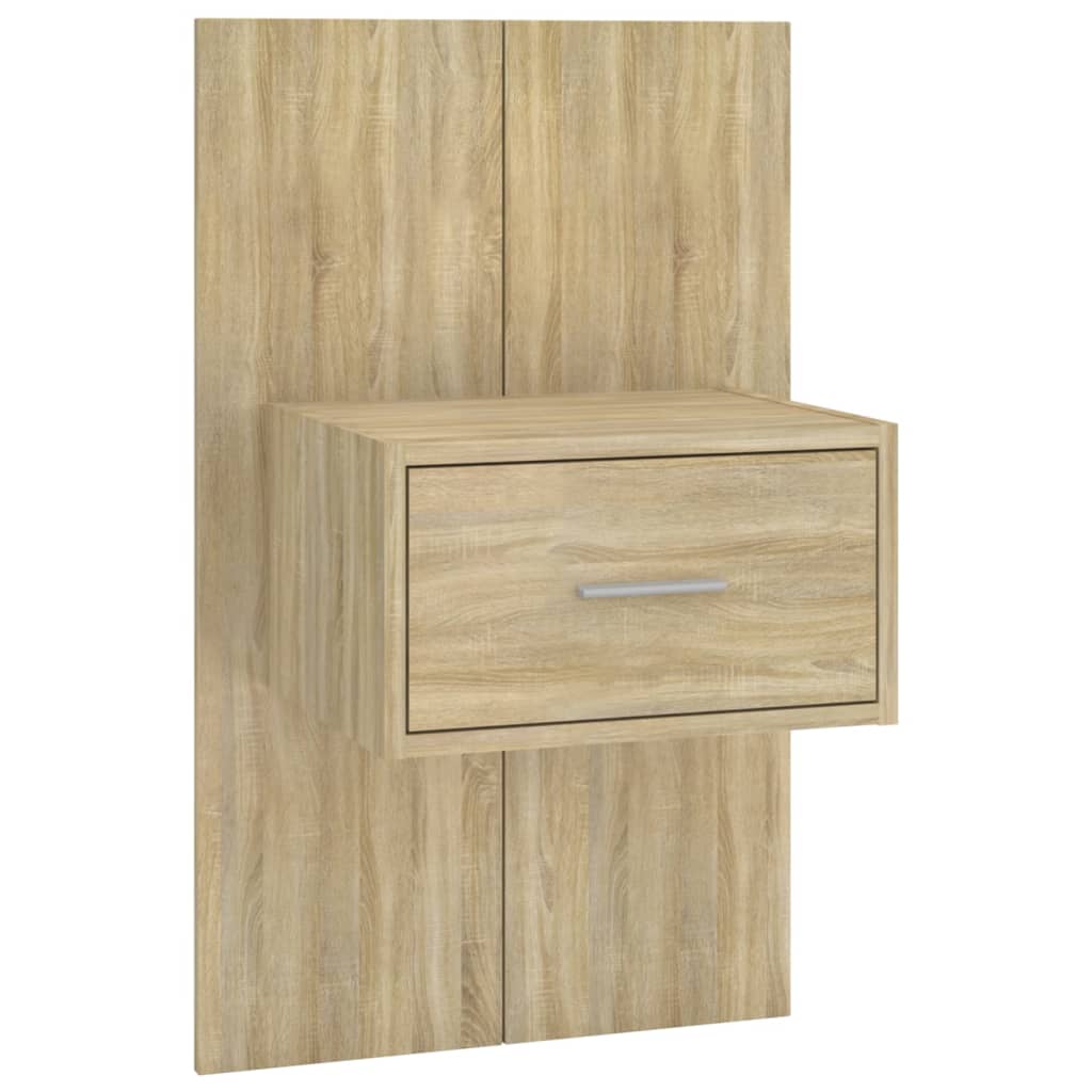 Wandnachtkastje Bewerkt Hout Sonoma Eikenkleurig