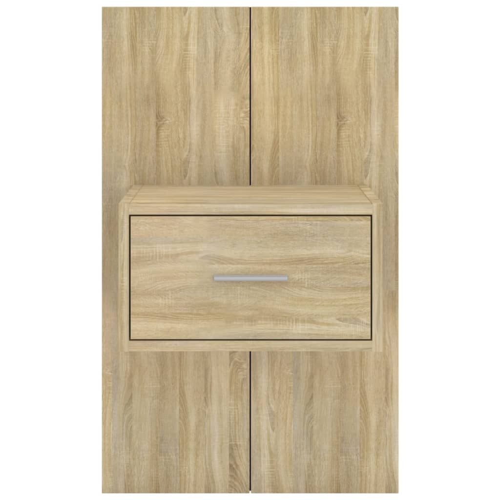 Wandnachtkastje Bewerkt Hout Sonoma Eikenkleurig