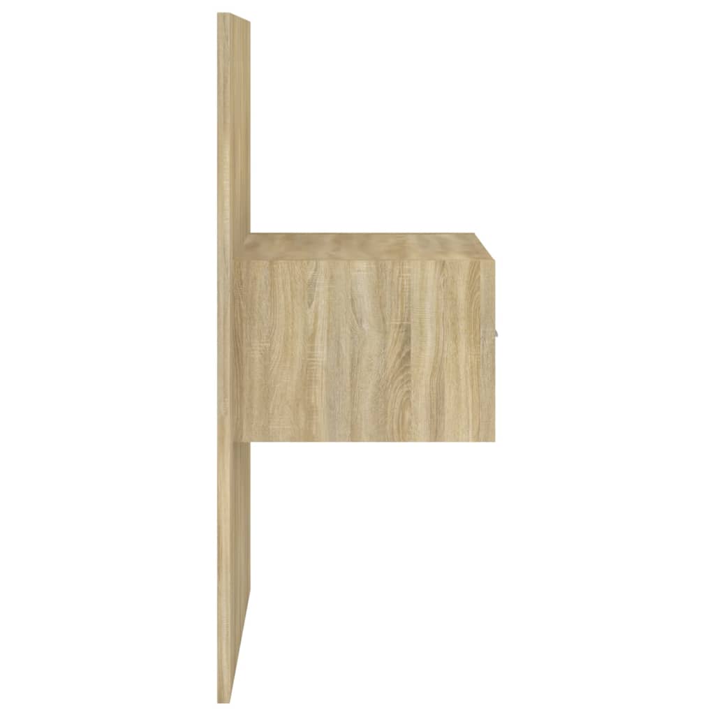Wandnachtkastje Bewerkt Hout Sonoma Eikenkleurig