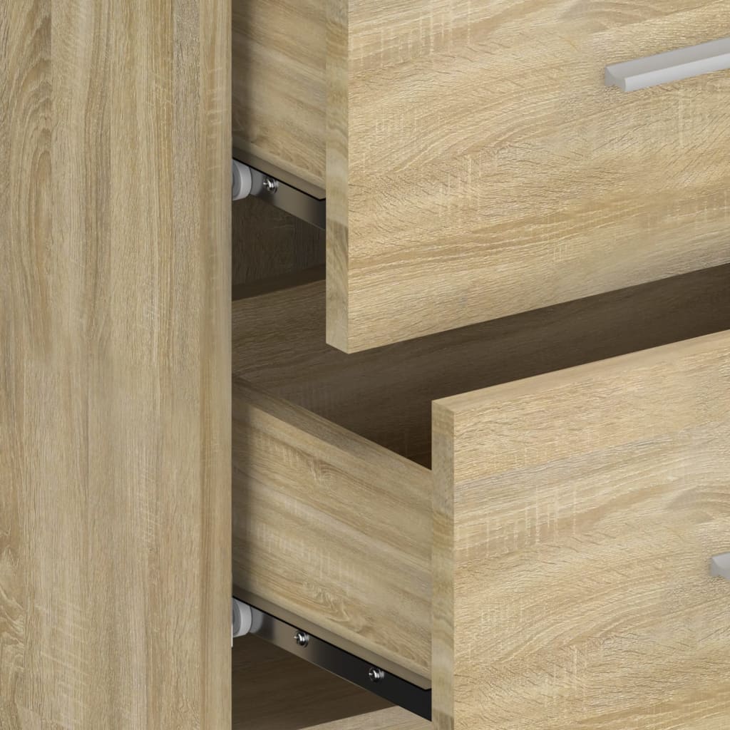 Wandnachtkastje Bewerkt Hout Sonoma Eikenkleurig
