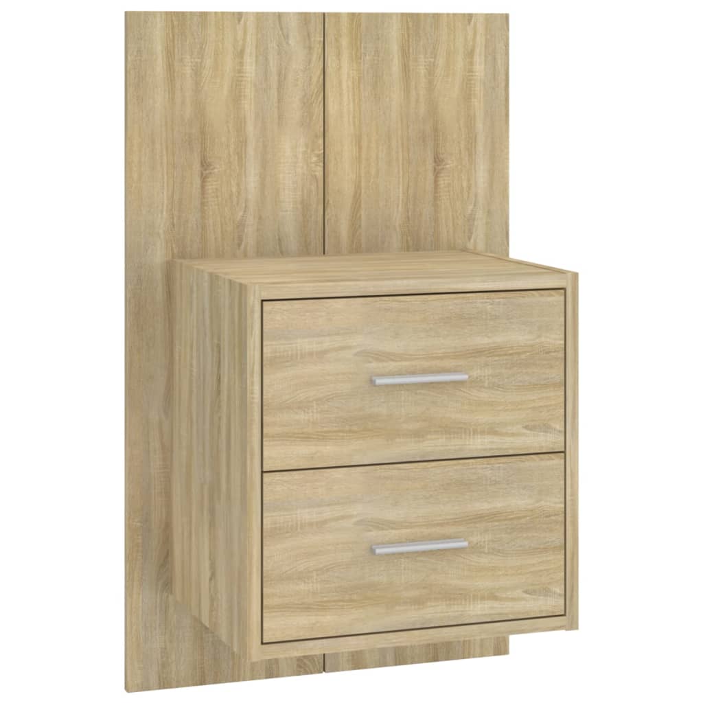 Wandnachtkastjes 2 St Bewerkt Hout Sonoma Eikenkleurig