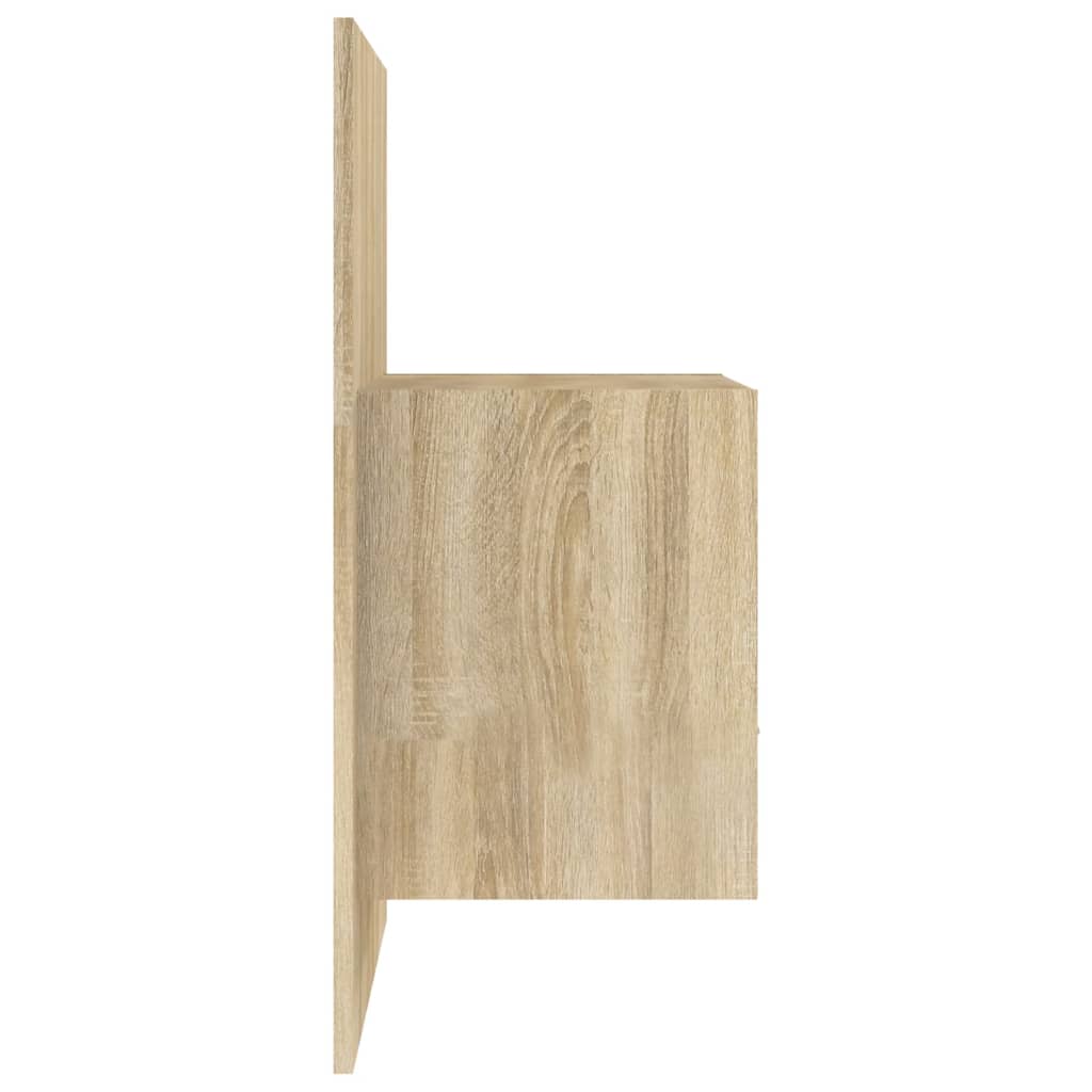 Wandnachtkastje Bewerkt Hout Sonoma Eikenkleurig