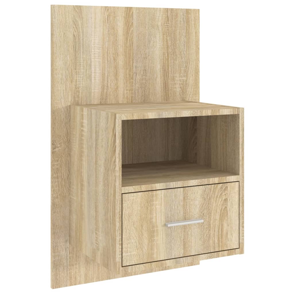 Wandnachtkastjes 2 St Bewerkt Hout Sonoma Eikenkleurig