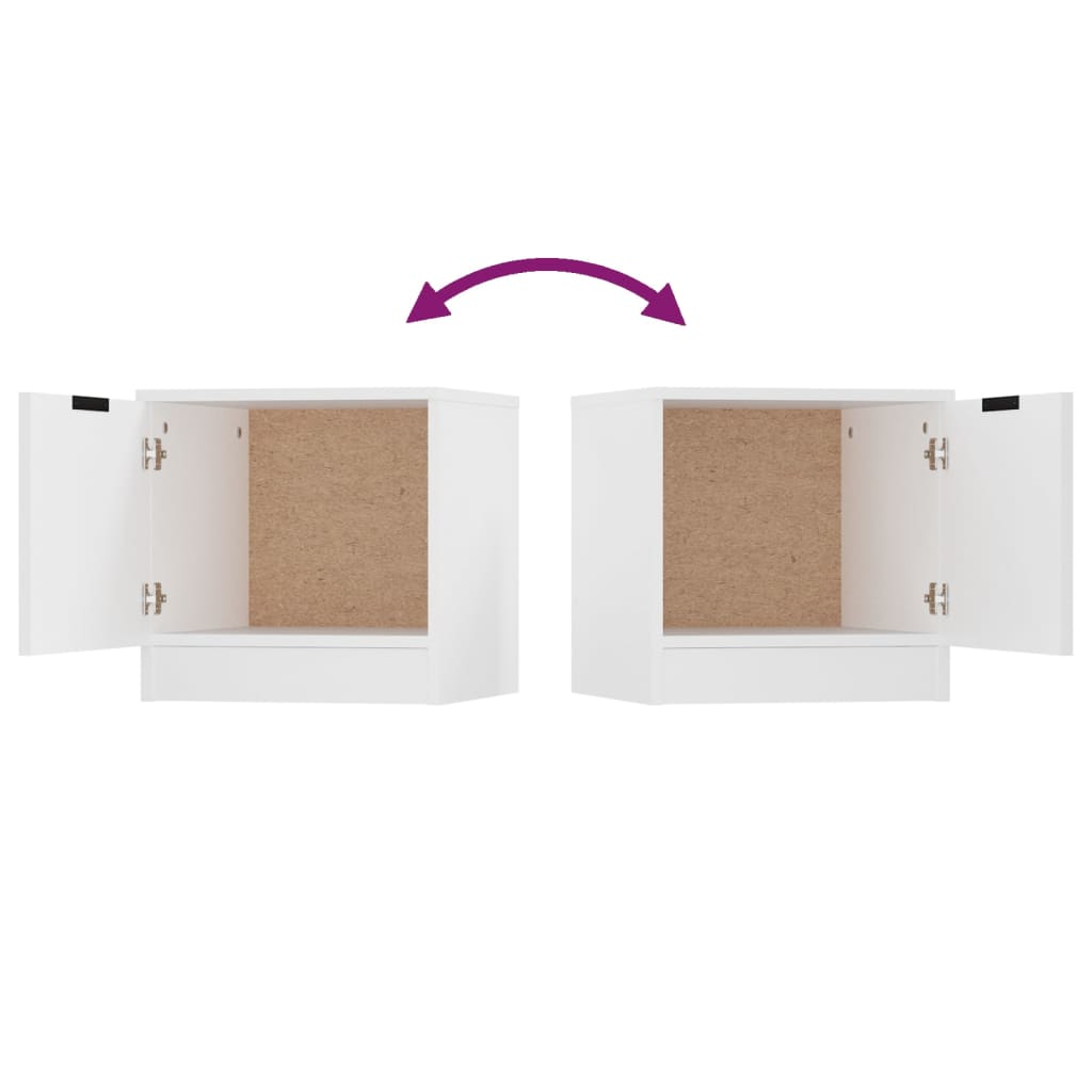 Nachtkastjes 2 St 40X39X40 Cm Wit