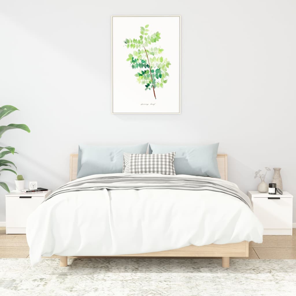 Nachtkastjes 2 St 40X39X40 Cm Wit