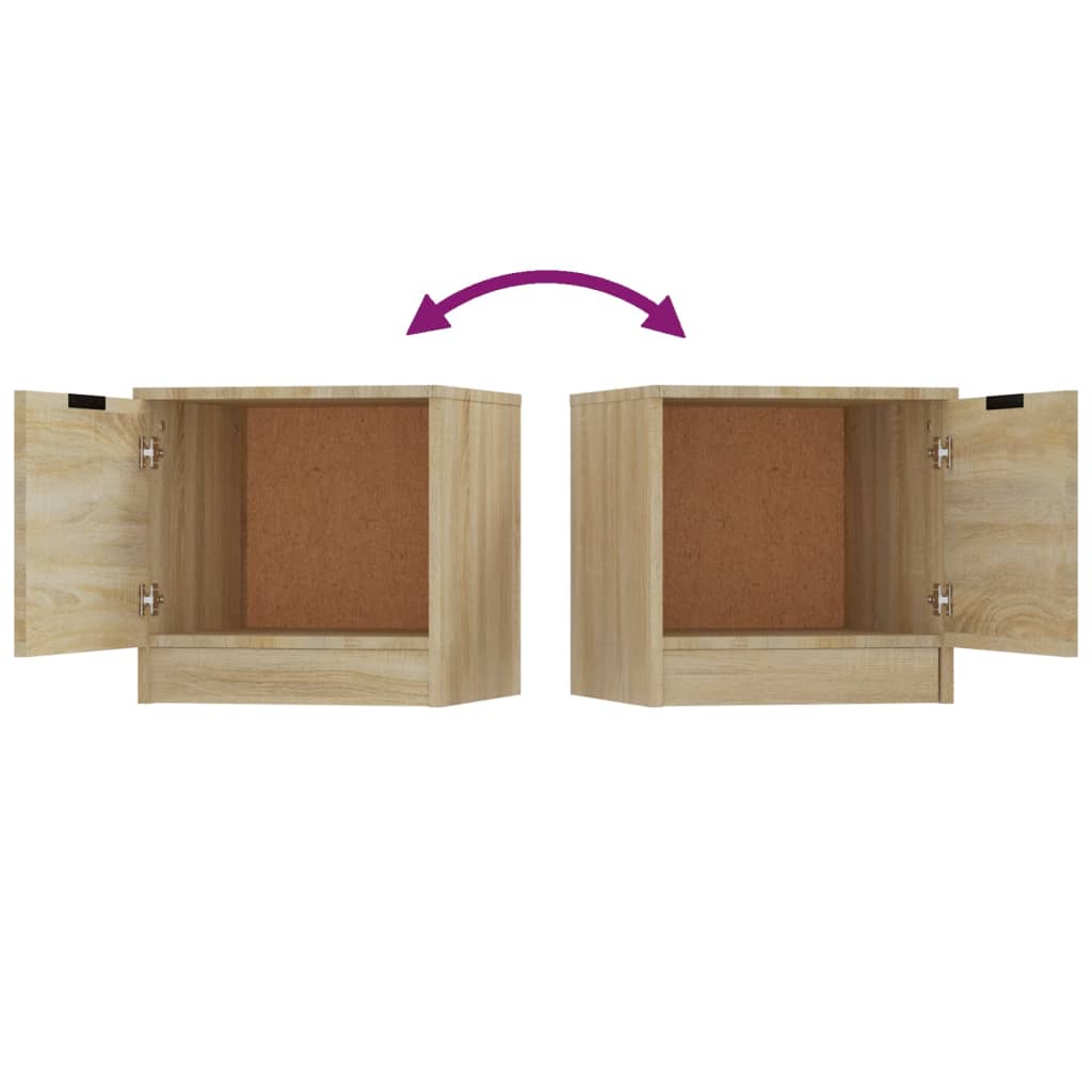 Nachtkastjes 2 St 40X39X40 Cm Sonoma Eikenkleurig
