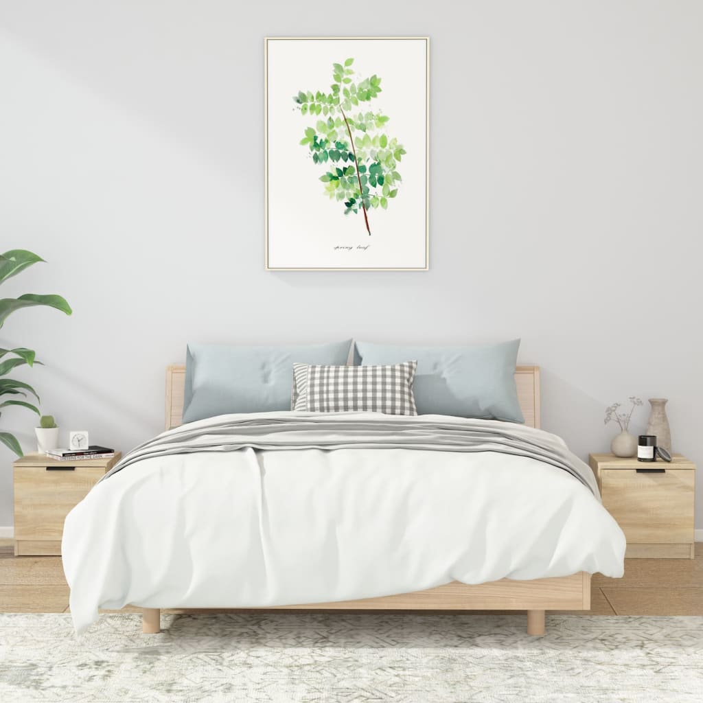 Nachtkastjes 2 St 40X39X40 Cm Sonoma Eikenkleurig