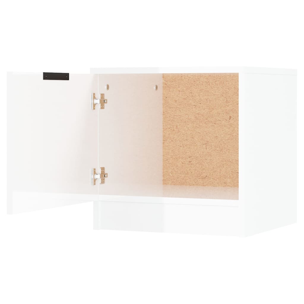 Nachtkastjes 2 St 40X39X40 Cm Hoogglans Wit