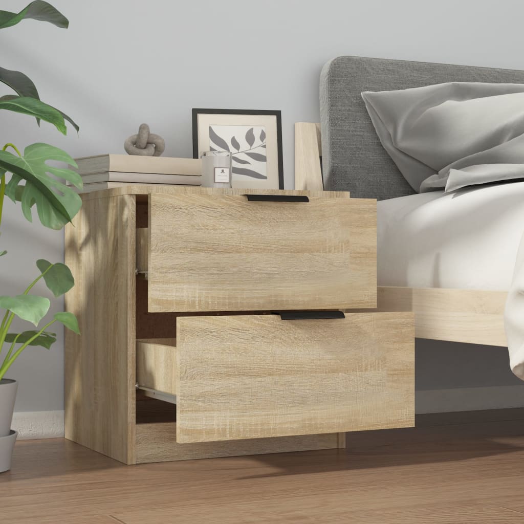 Nachtkastje Bewerkt Hout Sonoma Eikenkleurig