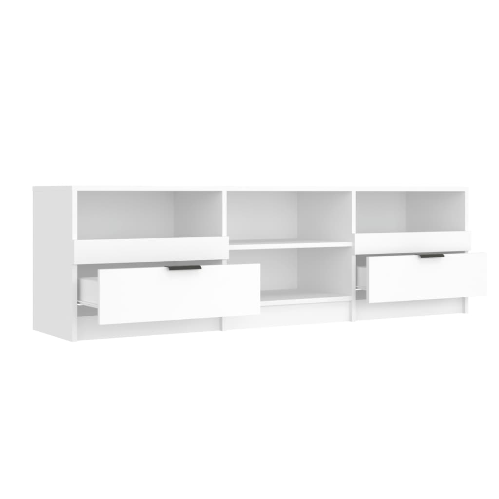 Tv-Meubel 150X33,5X45 Cm Bewerkt Hout Wit