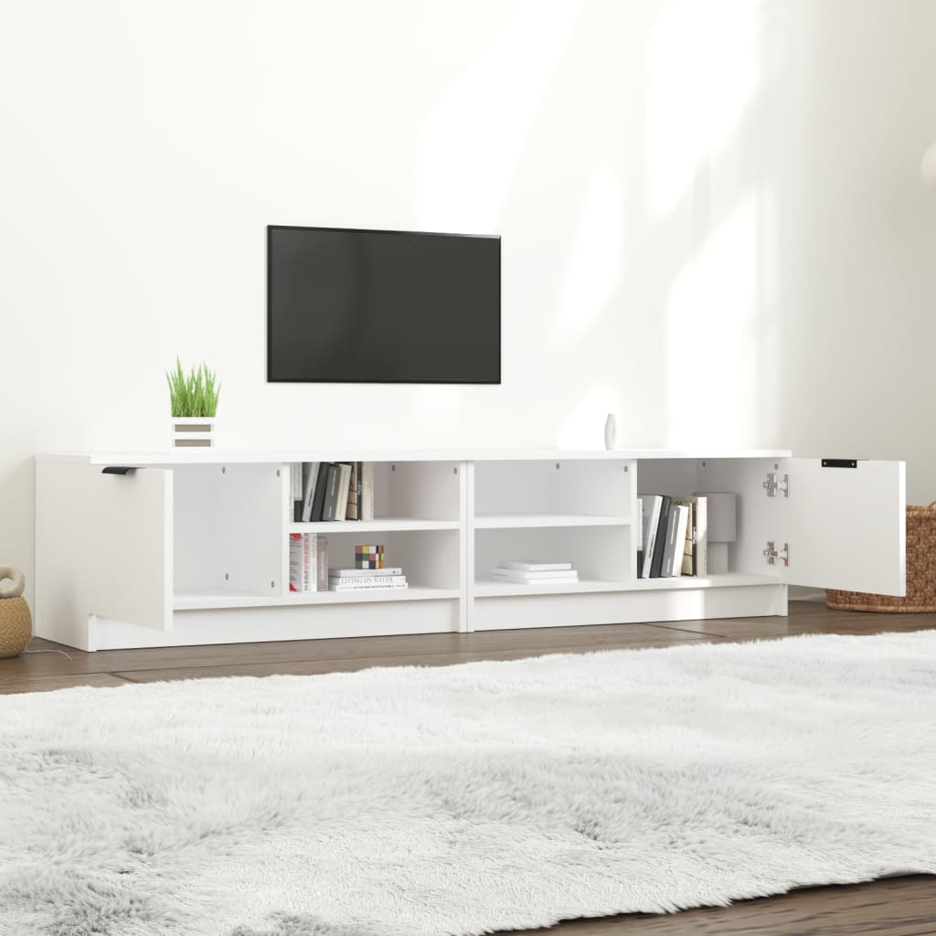 Tv-Meubelen 2 St 80X35X36,5 Cm Bewerkt Hout Wit
