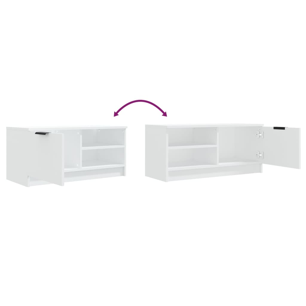 Tv-Meubelen 2 St 80X35X36,5 Cm Bewerkt Hout Wit