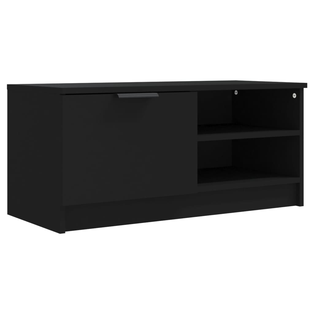 Tv-Meubelen 2 St 80X35X36,5 Cm Bewerkt Hout Zwart