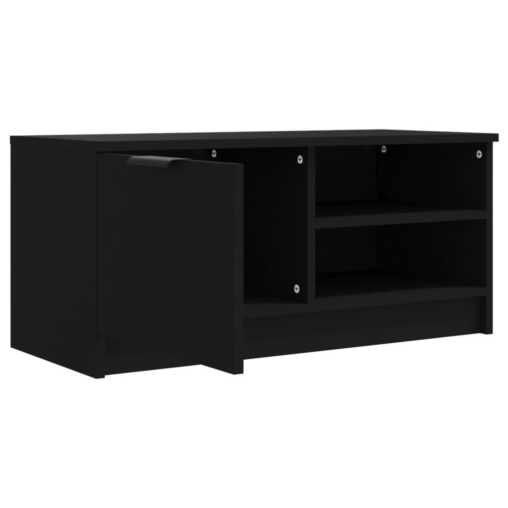 Tv-Meubelen 2 St 80X35X36,5 Cm Bewerkt Hout Zwart