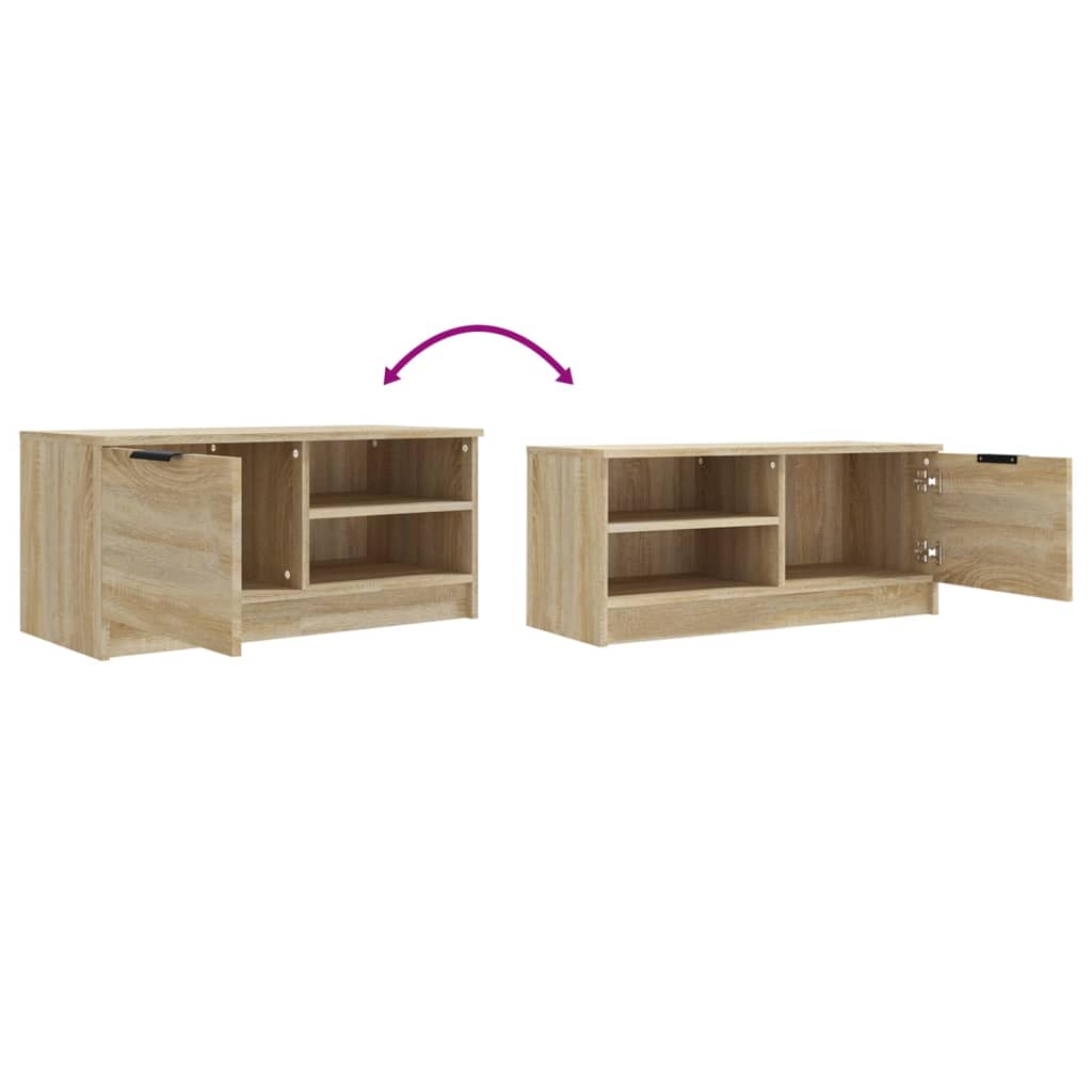 Tv-Meubelen 2 St 80X35X36,5 Cm Bewerkt Hout Sonoma Eikenkleurig