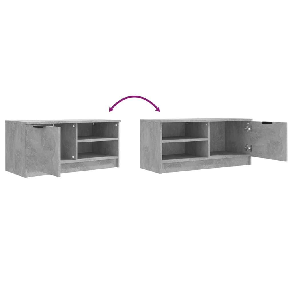 Tv-Meubelen 2 St 80X35X36,5 Cm Bewerkt Hout Betongrijs