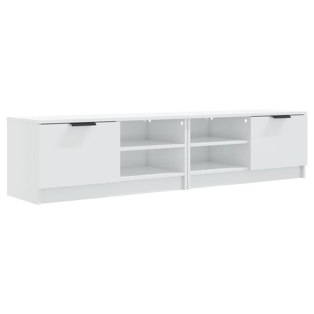 Tv-Meubelen 2 St 80X35X36,5 Cm Bewerkt Hout Hoogglans Wit
