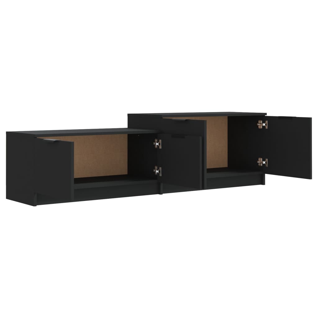 Tv-Meubel 158,5X36X45 Cm Bewerkt Hout Zwart