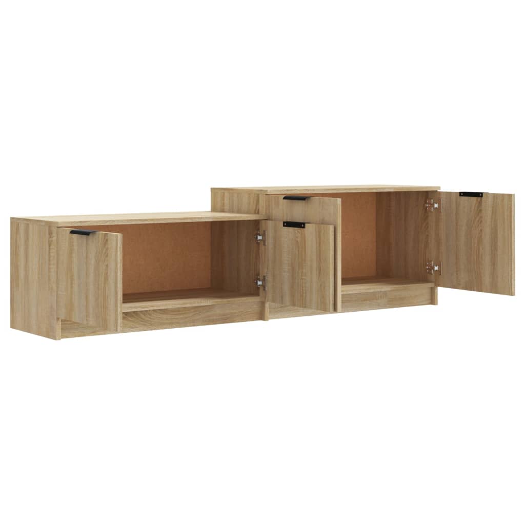 Tv-Meubel 158,5X36X45 Cm Bewerkt Hout Sonoma Eikenkleurig