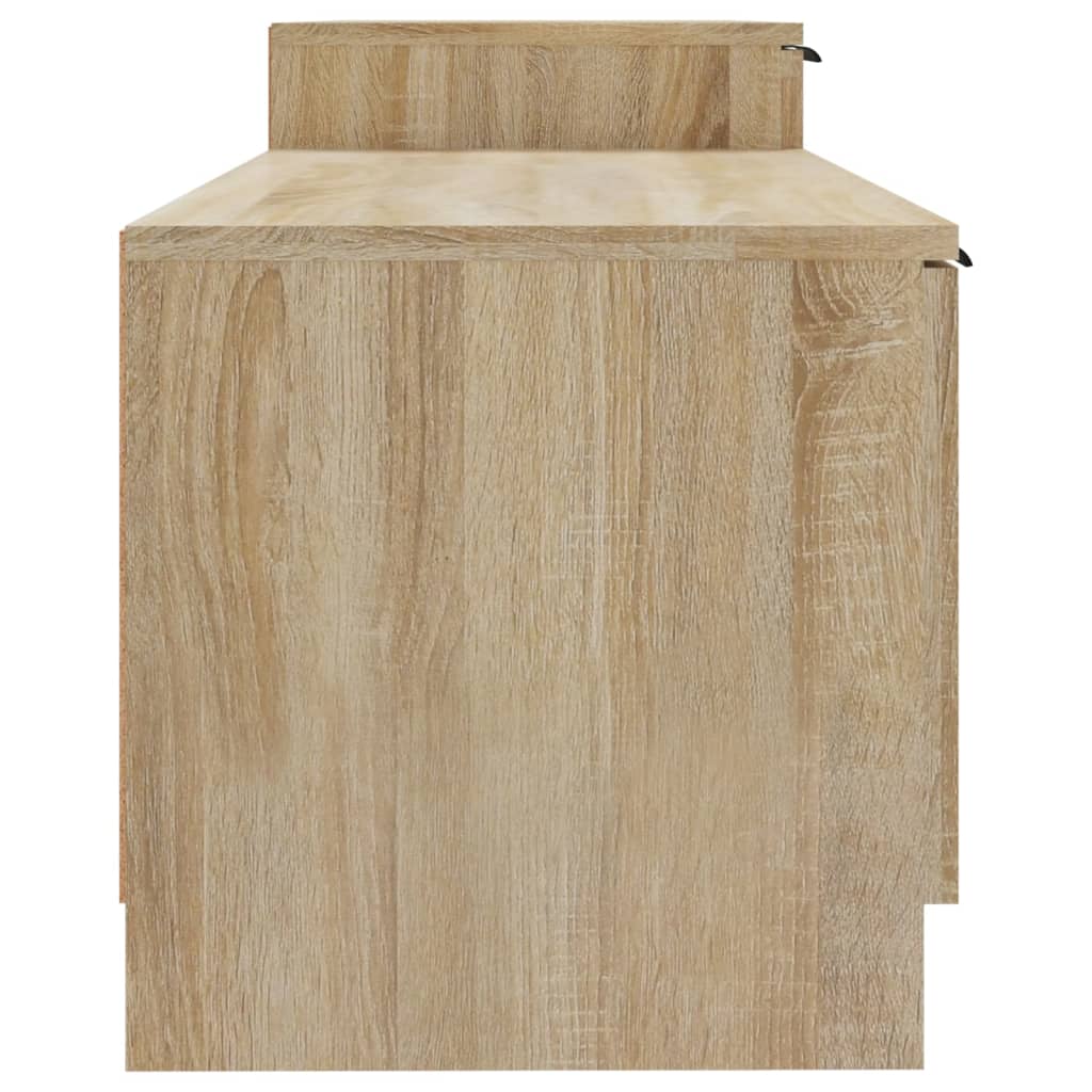 Tv-Meubel 158,5X36X45 Cm Bewerkt Hout Sonoma Eikenkleurig