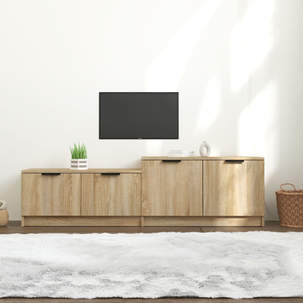 Tv-Meubel 158,5X36X45 Cm Bewerkt Hout Sonoma Eikenkleurig