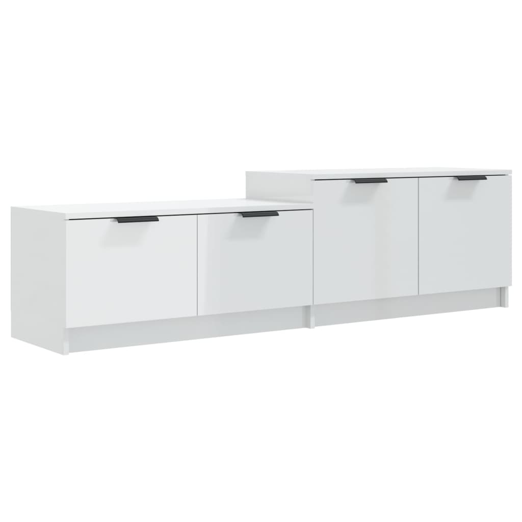 Tv-Meubel 158,5X36X45 Cm Bewerkt Hout Hoogglans Wit