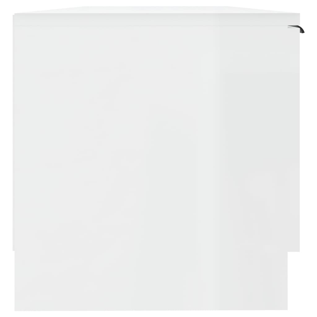 Tv-Meubel 102X35X36,5 Cm Bewerkt Hout Hoogglans Wit