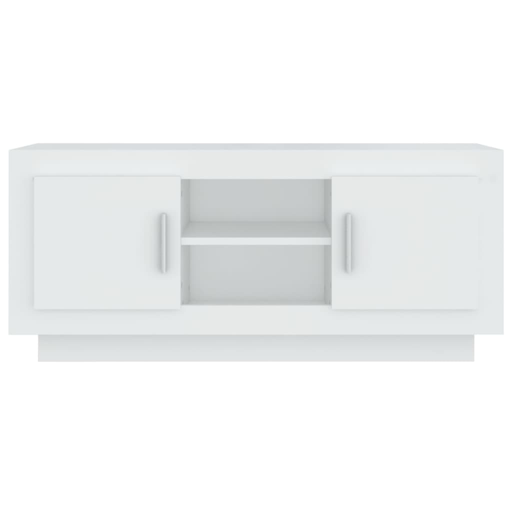 Tv-Meubel 102X35X45 Cm Bewerkt Hout Wit