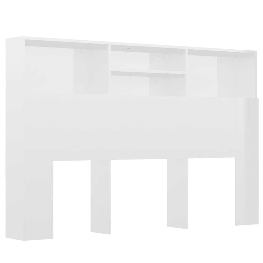 Hoofdbordkast 160X19X103,5 Cm Hoogglans Wit