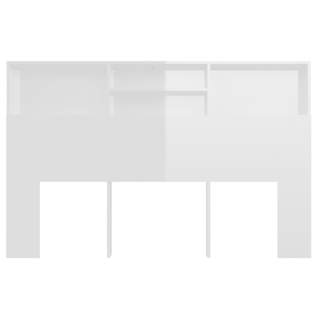 Hoofdbordkast 160X19X103,5 Cm Hoogglans Wit