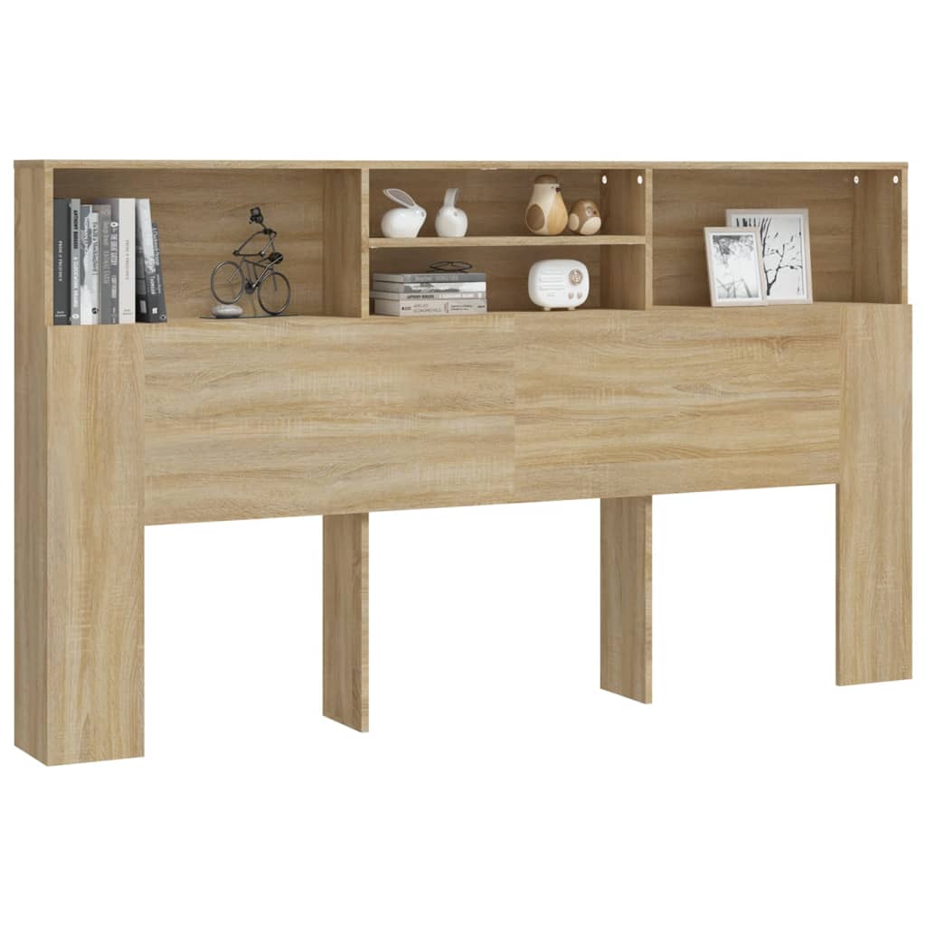 Hoofdbordkast 180X19X103,5 Cm Sonoma Eikenkleurig