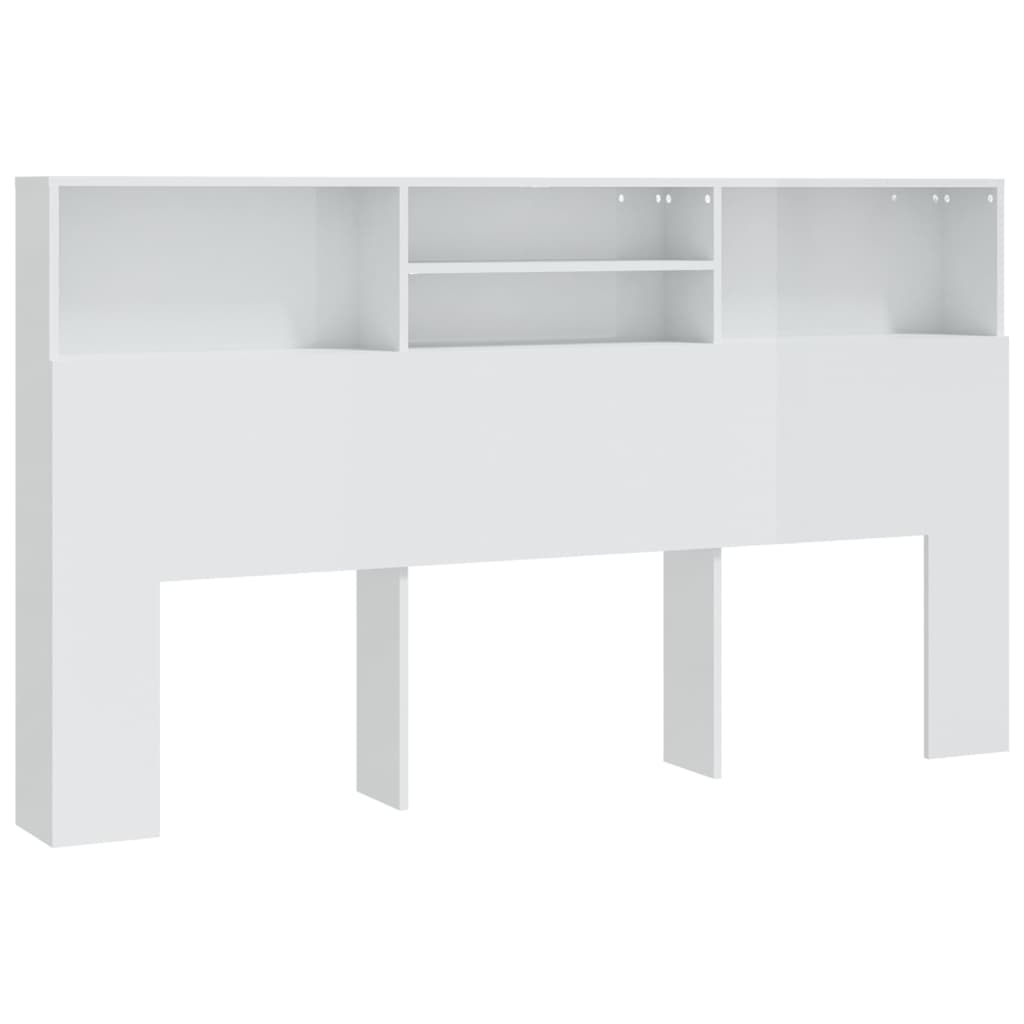 Hoofdbordkast 180X19X103,5 Cm Hoogglans Wit