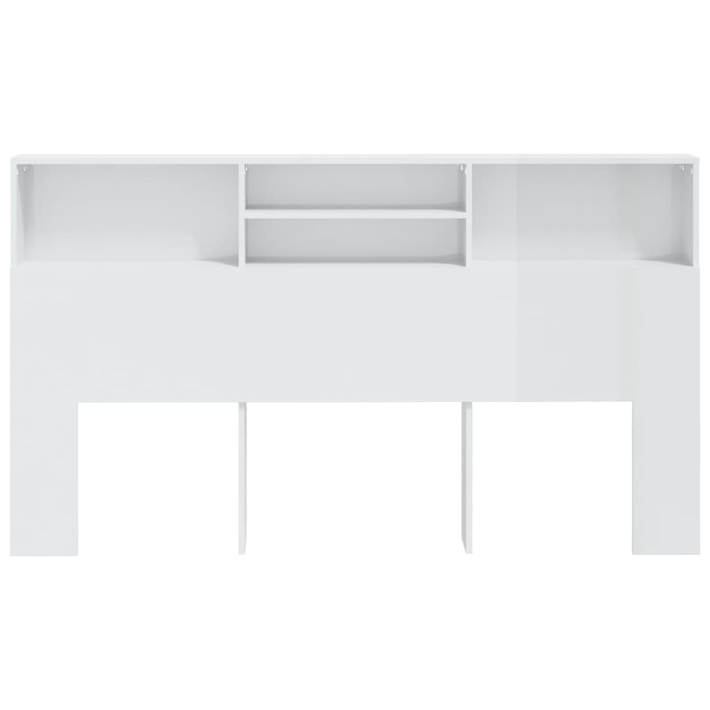 Hoofdbordkast 180X19X103,5 Cm Hoogglans Wit